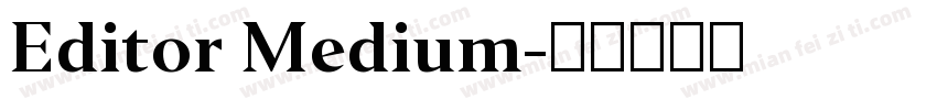 Editor Medium字体转换